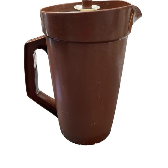 Tupperware 800 802 2 Qt Pitcher Push Button Seal Lid Juice Tea Retro Vintage - Picture 7 of 13